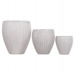 ΣΕΤ 3ΤΜΧ ΓΛΑΣΤΡΕΣ ΣΤΡΟΓΓΥΛΕΣ ΣΕΙΡΑ GARDENER HM4728 FIBERCLAY-ΧΡΩΜΑ CEMENT Φ48x56Υεκ