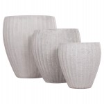 ΣΕΤ 3ΤΜΧ ΓΛΑΣΤΡΕΣ ΣΤΡΟΓΓΥΛΕΣ ΣΕΙΡΑ GARDENER HM4728 FIBERCLAY-ΧΡΩΜΑ CEMENT Φ48x56Υεκ