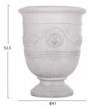 ΣΕΤ 3ΤΜΧ ΓΛΑΣΤΡΕΣ ΜΕ ΑΝΑΓΛΥΦΟ GARDENER HM4729 FIBERCLAY-ΣΕ ΥΠΟΛΕΥΚΟ Φ58x72.5Υεκ