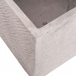 ΣΕΤ 4ΤΜΧ ΓΛΑΣΤΡΕΣ ΤΕΤΡΑΓΩΝΕΣ GARDENER HM4730 FIBERCLAY ΓΚΡΙ CEMENT 37x37x32Υεκ.