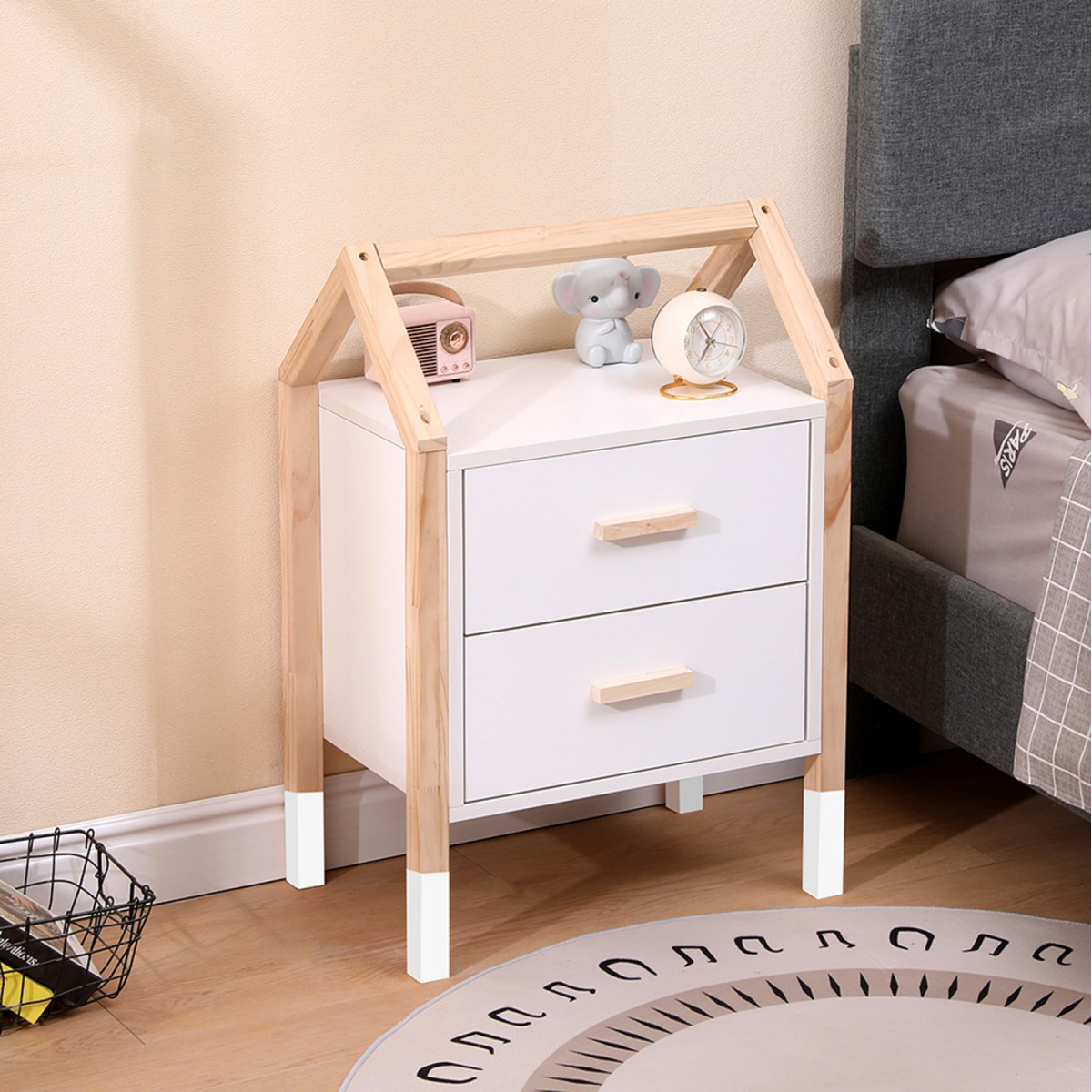 ΚΟΜΟΔΙΝΟ ΠΑΙΔΙΚΟ PEPE HM2489.03 ΛΕΥΚΗ ΜΕΛΑΜΙΝΗ-ΠΕΥΚΟ ΣΕ ΦΥΣΙΚΟ 46x30x67Υεκ.