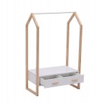 ΚΡΕΜΑΣΤΡΑ ΜΕ ΣΥΡΤΑΡΙ ΠΑΙΔΙΚH PEPE HM2492.03 ΜΕΛΑΜΙΝΗ-ΞΥΛΟ ΠΕΥΚΟΥ 80x40x125Υεκ