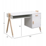 ΓΡΑΦΕΙΟ ΠΑΙΔΙΚΟ PASCHAL HM2496.03 ΜΕΛΑΜΙΝΗ-ΞΥΛΟ ΠΕΥΚΟΥ 120x55x75Υεκ