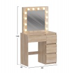 ΤΟΥΑΛΕΤΑ ΜΕ ΦΩΤΙΣΜΟ LED & ΣΥΡΤΑΡΙΑ KEITLIN HM2499.01 ΜΕΛΑΜΙΝΗ ΣΕ SONAMA 80x40x140Υεκ