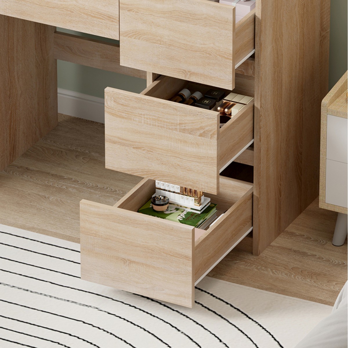 ΤΟΥΑΛΕΤΑ ΜΕ ΦΩΤΙΣΜΟ LED & ΣΥΡΤΑΡΙΑ KEITLIN HM2499.01 ΜΕΛΑΜΙΝΗ ΣΕ SONAMA 80x40x140Υεκ