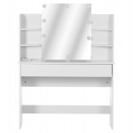 ΤΟΥΑΛΕΤΑ ΜΕ ΦΩΤΙΣΜΟ LED-ΡΑΦΙΑ-ΣΥΡΤΑΡΙΑ LAURYN HM2502.03 ΛΕΥΚΟ 108x40x140Υεκ