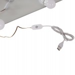 ΤΟΥΑΛΕΤΑ ΜΕ ΦΩΤΙΣΜΟ LED-ΡΑΦΙΑ-ΣΥΡΤΑΡΙΑ LAURYN HM2502.03 ΛΕΥΚΟ 108x40x140Υεκ