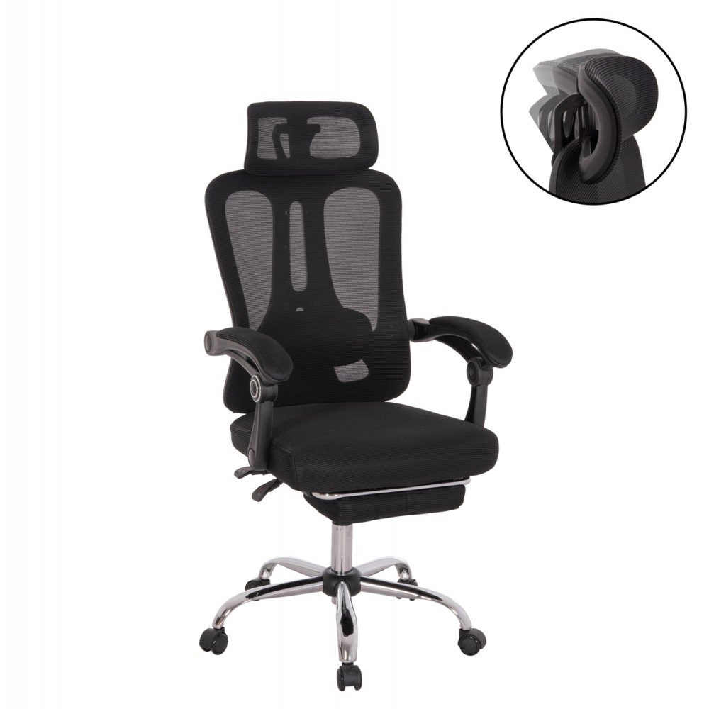 ΚΑΡΕΚΛΑ ΓΡΑΦΕΙΟΥ BARNET HM18258.01 ΜΑΥΡΟ MESH-ΜΑΥΡΟΣ ΣΚΕΛΕΤΟΣ NYLON 61x62x123Υ