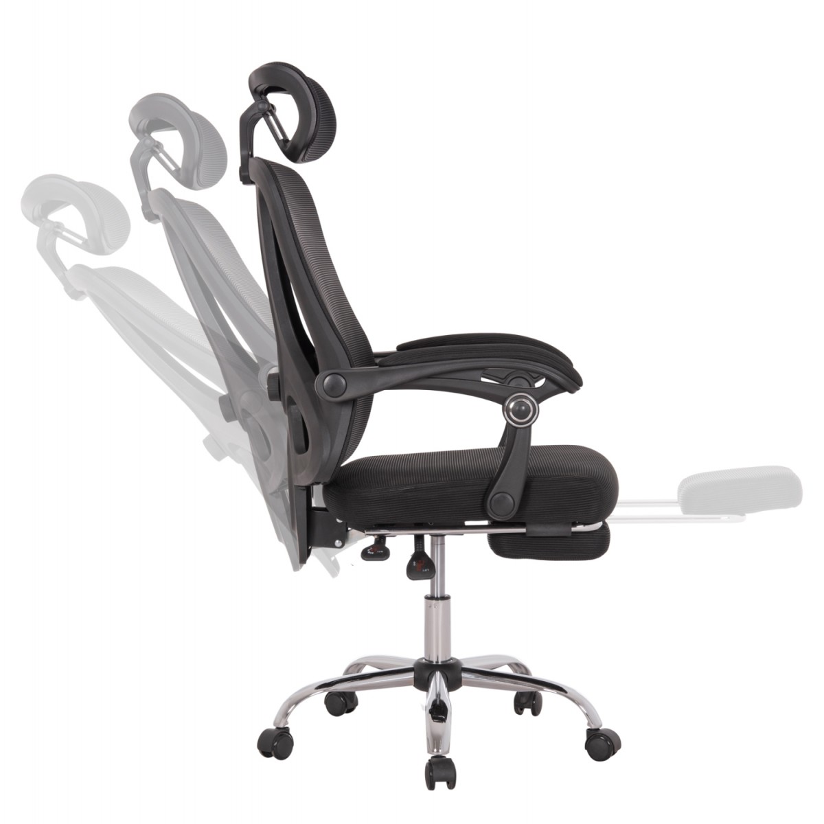 ΚΑΡΕΚΛΑ ΓΡΑΦΕΙΟΥ BARNET HM18258.01 ΜΑΥΡΟ MESH-ΜΑΥΡΟΣ ΣΚΕΛΕΤΟΣ NYLON 61x62x123Υ