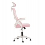 ΚΑΡΕΚΛΑ ΓΡΑΦΕΙΟΥ BLAZER HM1205.04 ΡΟΖ MESH-ΛΕΥΚΟΣ ΣΚΕΛΕΤΟΣ 60x58x110-130Υεκ.