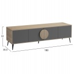 ΕΠΙΠΛΟ ΤΗΛΕΟΡΑΣΗΣ SAVORE HM18370.13 ΜΕΛΑΜΙΝΗ SONAMA-ΓΚΡΙ 180Χ35.5Χ51Υεκ.