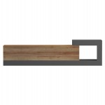 ΕΠΙΠΛΟ ΤΗΛΕΟΡΑΣΗΣ ΤΟΙΧΟΥ ESSENZA HM18372.13 ΜΕΛΑΜΙΝΗ OAK/ΓΚΡΙ 150x29.6x38.6Υεκ.
