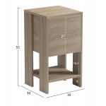 ΚΟΜΟΔΙΝΟ ARGUS HM18378.01 ΜΕΛΑΜΙΝΗ SONAMA 30x30x55Υεκ.