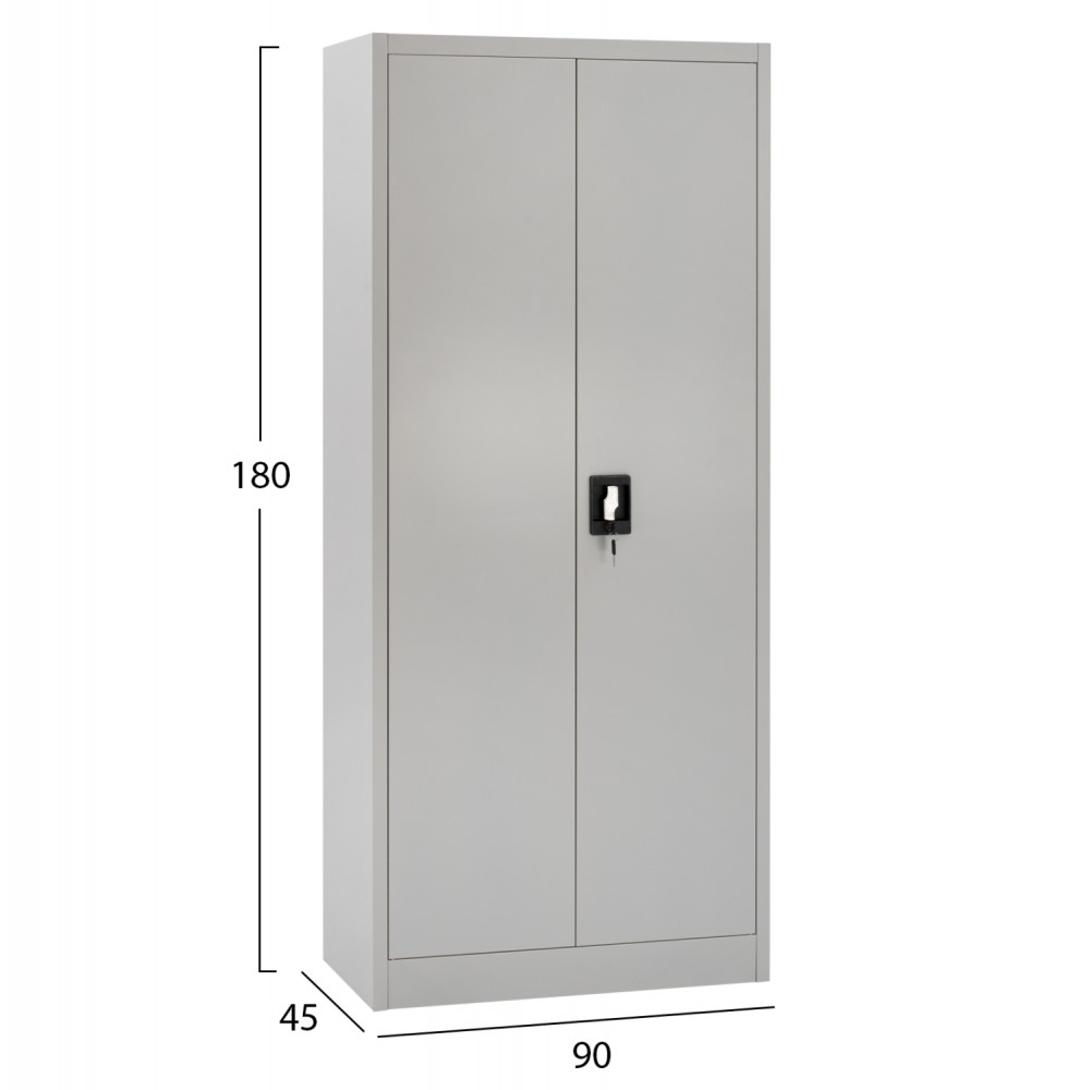 ΝΤΟΥΛΑΠΑ ΜΕΤΑΛΛΙΚΗ HM5961.01 ΜΕ ΧΩΡΙΣΜΑ ΔΙΦΥΛΛΗ ΑΝΟΙΧΤΟ ΓΚΡΙ 90Χ40Χ180Yεκ.