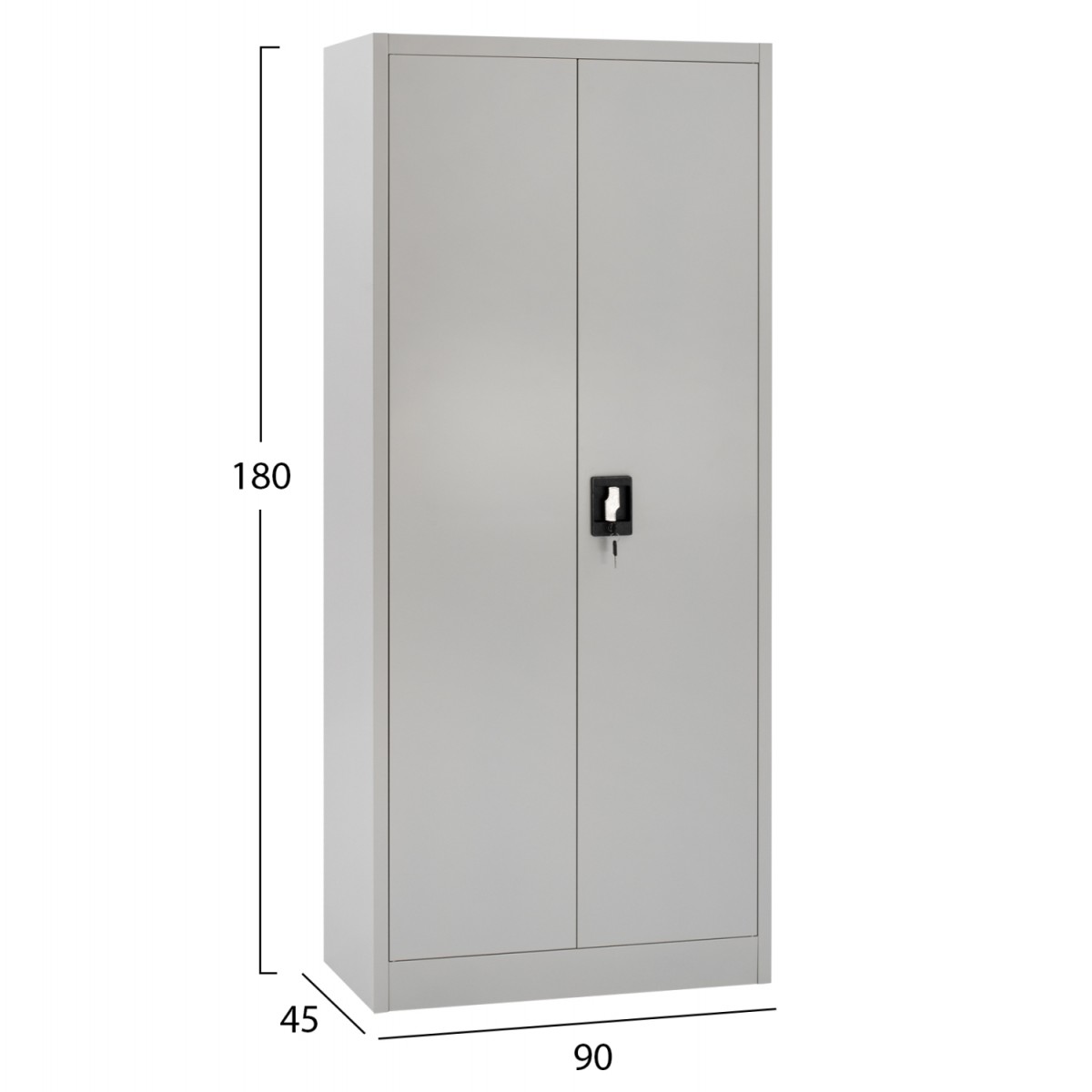 ΝΤΟΥΛΑΠΑ ΜΕΤΑΛΛΙΚΗ HM5961.01 ΜΕ ΧΩΡΙΣΜΑ ΔΙΦΥΛΛΗ ΑΝΟΙΧΤΟ ΓΚΡΙ 90Χ40Χ180Yεκ.