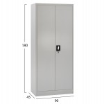 ΝΤΟΥΛΑΠΑ ΜΕΤΑΛΛΙΚΗ HM5961.01 ΜΕ ΧΩΡΙΣΜΑ ΔΙΦΥΛΛΗ ΑΝΟΙΧΤΟ ΓΚΡΙ 90Χ40Χ180Yεκ.