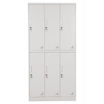 ΦΟΡΙΑΜΟΣ ΜΕΤΑΛΛΙΚΟΣ BRAILA HM5546.11 6 ΝΤΟΥΛΑΠΑΚΙΑ ΜΕ ΚΛΕΙΔΑΡΙΕΣ-ΓΚΡΙ 90x45x185Υεκ.