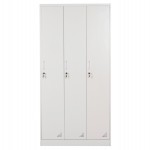 ΜΕΤΑΛΛΙΚΟΣ ΤΡΙΠΛΟΣ ΦΟΡΙΑΜΟΣ ΜΕ ΚΛΕΙΔΑΡΙΕΣ ALTONA HM5634.11 ΓΚΡΙ 90x45x185Υεκ.