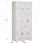 ΦΟΡΙΑΜΟΣ ΜΕΤΑΛΛΙΚΟΣ MALMOE HM5636.11 9 ΝΤΟΥΛΑΠΑΚΙΑ ΜΕ ΚΛΕΙΔΑΡΙΕΣ-ΓΚΡΙ 90x45x185Υεκ.