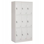 ΦΟΡΙΑΜΟΣ ΜΕΤΑΛΛΙΚΟΣ MALMOE HM5636.11 9 ΝΤΟΥΛΑΠΑΚΙΑ ΜΕ ΚΛΕΙΔΑΡΙΕΣ-ΓΚΡΙ 90x45x185Υεκ.