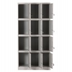 ΦΟΡΙΑΜΟΣ ΜΕΤΑΛΛΙΚΟΣ BEXLEY ΜΕ 12 ΝΤΟΥΛΑΠΑΚΙΑ ΜΕ ΚΛΕΙΔΙ HM5637.11 ΓΚΡΙ 90x45x185Υεκ