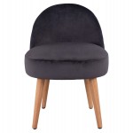 ΣΚΑΜΠΟ ΜΕ ΠΛΑΤΗ YASMINE ΓΚΡΙ ΒΕΛΟΥΔΟ HM8395.01  47x43x63,5Υ εκ.εκ.