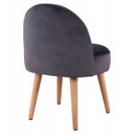 ΣΚΑΜΠΟ ΜΕ ΠΛΑΤΗ YASMINE ΓΚΡΙ ΒΕΛΟΥΔΟ HM8395.01  47x43x63,5Υ εκ.εκ.