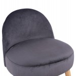 ΣΚΑΜΠΟ ΜΕ ΠΛΑΤΗ YASMINE ΓΚΡΙ ΒΕΛΟΥΔΟ HM8395.01  47x43x63,5Υ εκ.εκ.