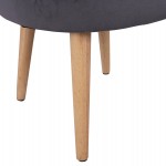 ΣΚΑΜΠΟ ΜΕ ΠΛΑΤΗ YASMINE ΓΚΡΙ ΒΕΛΟΥΔΟ HM8395.01  47x43x63,5Υ εκ.εκ.