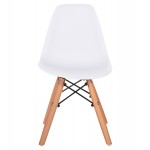 ΚΑΡΕΚΛΑ TWIST KID HM8453.01 ΞΥΛΙΝΑ ΠΟΔΙΑ Κ ΚΑΘΙΣΜΑ PP ΛΕΥΚΟ 31x34x55.5Υεκ