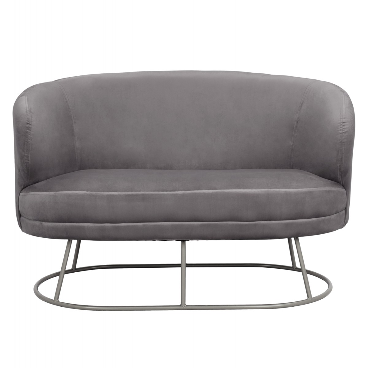 ΚΑΝΑΠΕΣ 2ΘΕΣΙΟΣ ARIEN HM8492.01 ΑΠΟ ΒΕΛΟΥΔΟ ΓΚΡΙ ΜΕ ΑΣΗΜΙ ΒΑΣΗ 125Χ80Χ84Υ εκ.