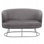 ΚΑΝΑΠΕΣ 2ΘΕΣΙΟΣ ARIEN HM8492.01 ΑΠΟ ΒΕΛΟΥΔΟ ΓΚΡΙ ΜΕ ΑΣΗΜΙ ΒΑΣΗ 125Χ80Χ84Υ εκ.