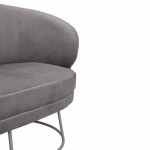 ΚΑΝΑΠΕΣ 2ΘΕΣΙΟΣ ARIEN HM8492.01 ΑΠΟ ΒΕΛΟΥΔΟ ΓΚΡΙ ΜΕ ΑΣΗΜΙ ΒΑΣΗ 125Χ80Χ84Υ εκ.