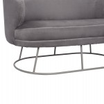 ΚΑΝΑΠΕΣ 2ΘΕΣΙΟΣ ARIEN HM8492.01 ΑΠΟ ΒΕΛΟΥΔΟ ΓΚΡΙ ΜΕ ΑΣΗΜΙ ΒΑΣΗ 125Χ80Χ84Υ εκ.