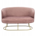 ΚΑΝΑΠΕΣ 2ΘΕΣΙΟΣ ARIEN HM8492.02 ΑΠΟ ΒΕΛΟΥΔΟ ΣΑΠΙΟ ΜΗΛΟ ΜΕ ΧΡΥΣΗ ΒΑΣΗ 125X80X84Y εκ.