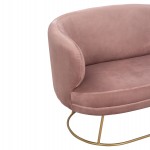 ΚΑΝΑΠΕΣ 2ΘΕΣΙΟΣ ARIEN HM8492.02 ΑΠΟ ΒΕΛΟΥΔΟ ΣΑΠΙΟ ΜΗΛΟ ΜΕ ΧΡΥΣΗ ΒΑΣΗ 125X80X84Y εκ.