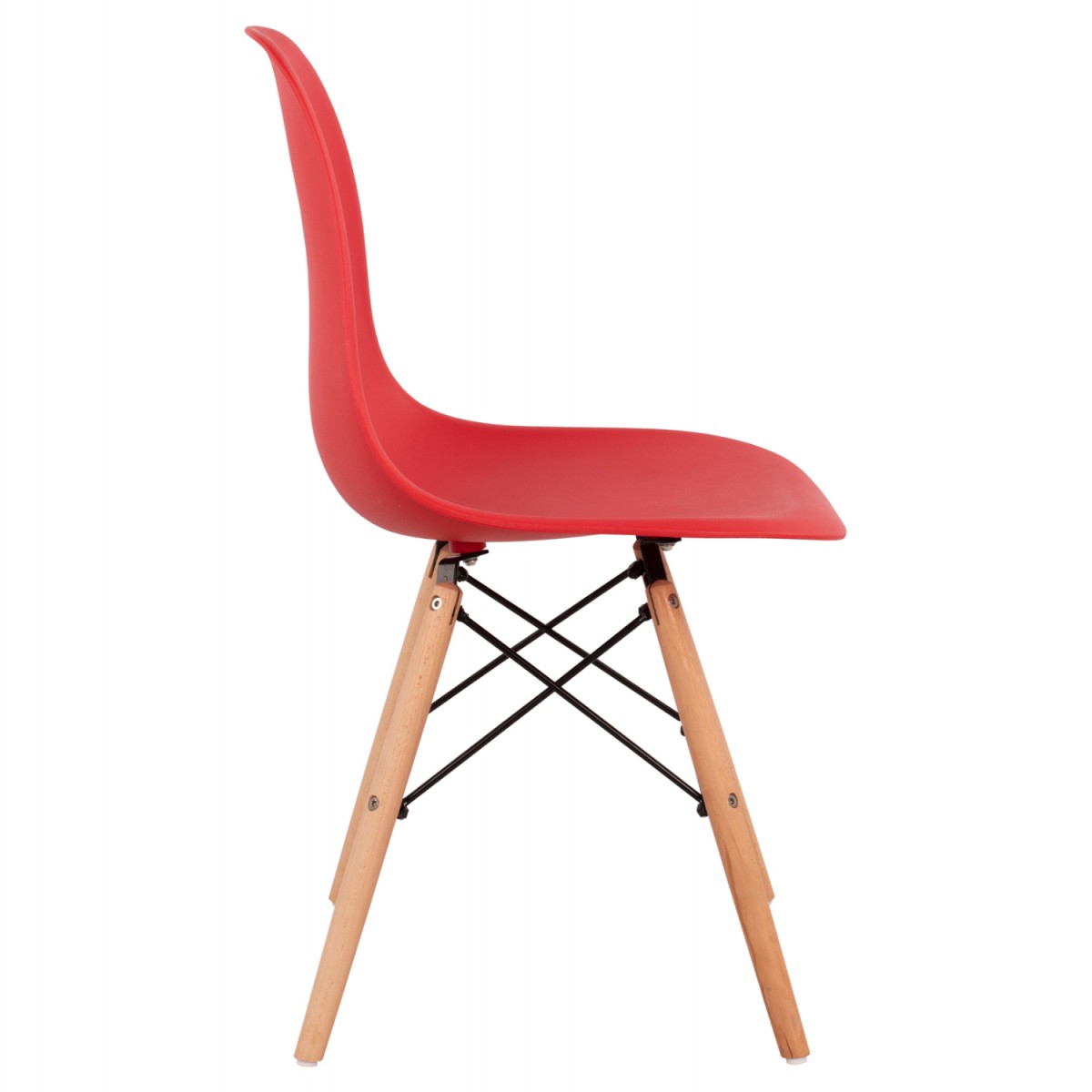 ΚΑΡΕΚΛΑ ΜΕ ΞΥΛΙΝΑ ΠΟΔΙΑ ΚΑΙ ΚΑΘΙΣΜΑ TWIST PP ΚΟΚΚΙΝΟ HM8460.04 46x50x82 εκ.