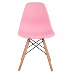 ΚΑΡΕΚΛΑ ΜΕ ΞΥΛΙΝΑ ΠΟΔΙΑ ΚΑΙ ΚΑΘΙΣΜΑ TWIST PP ΡΟΖ HM8460.05 46x50x82 εκ.