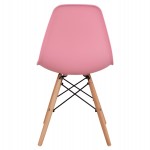 ΚΑΡΕΚΛΑ ΜΕ ΞΥΛΙΝΑ ΠΟΔΙΑ ΚΑΙ ΚΑΘΙΣΜΑ TWIST PP ΡΟΖ HM8460.05 46x50x82 εκ.