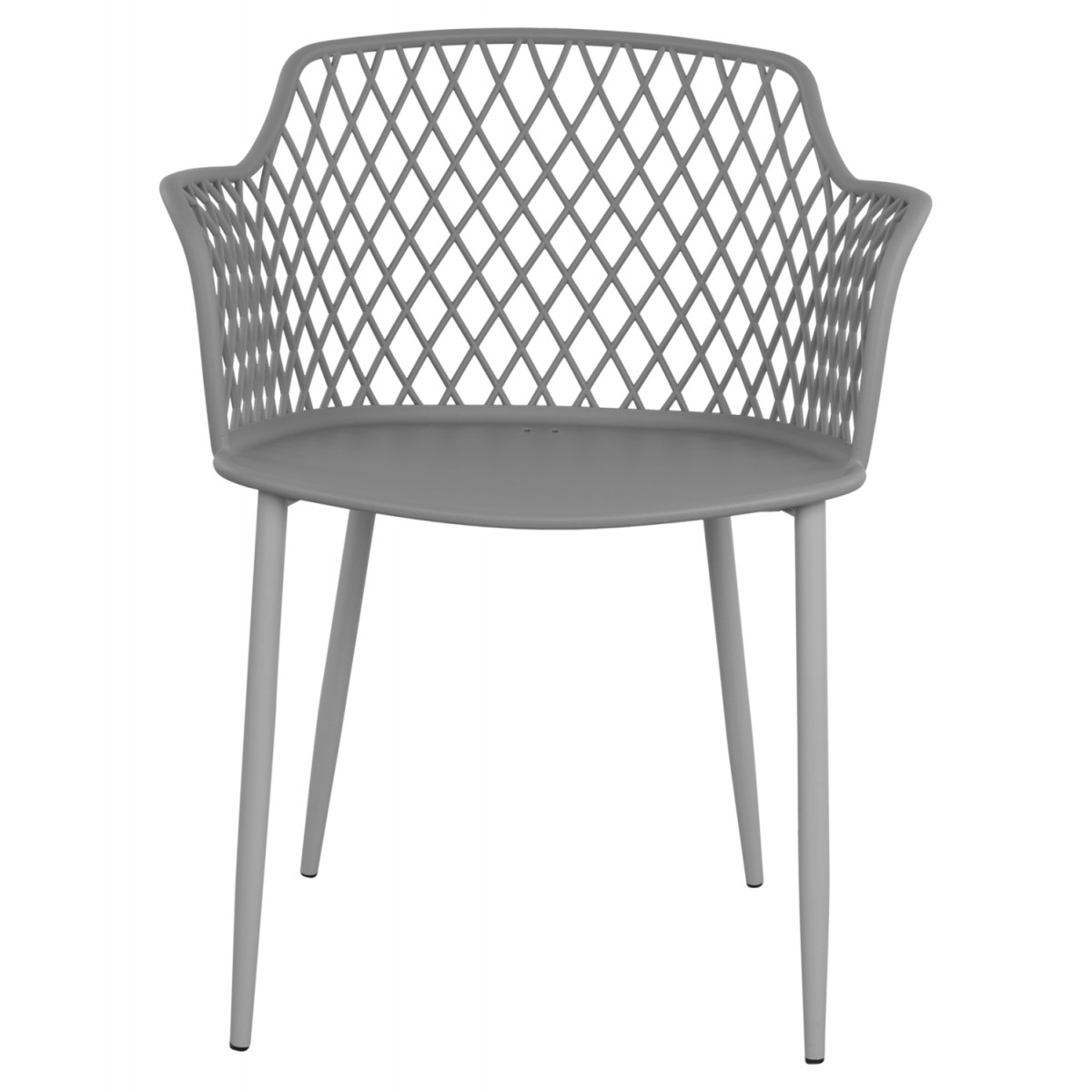 ΠΟΛΥΘΡΟΝΑ ΠΟΛΥΠΡΟΠΥΛΕΝΙΟΥ JOCELYN HM8510.10 ΓΚΡΙ ΜΕ ΜΕΤΑΛΛΙΚΑ ΠΟΔΙΑ 62Χ55,5Χ79Υ εκ.