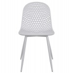 ΚΑΡΕΚΛΑ ΠΟΛΥΠΡΟΠΥΛΕΝΙΟΥ MILANA HM8512.01 ΛΕΥΚΟ ΜΕ ΜΕΤΑΛΛΙΚΑ ΠΟΔΙΑ 45X51X84Υ εκ.