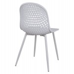 ΚΑΡΕΚΛΑ ΠΟΛΥΠΡΟΠΥΛΕΝΙΟΥ MILANA HM8512.01 ΛΕΥΚΟ ΜΕ ΜΕΤΑΛΛΙΚΑ ΠΟΔΙΑ 45X51X84Υ εκ.