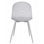 ΚΑΡΕΚΛΑ ΠΟΛΥΠΡΟΠΥΛΕΝΙΟΥ MILANA HM8512.01 ΛΕΥΚΟ ΜΕ ΜΕΤΑΛΛΙΚΑ ΠΟΔΙΑ 45X51X84Υ εκ.