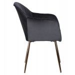 ΠΟΛΥΘΡΟΝΑΚΙ SAWYER ΒΕΛΟΥΔΟ ΓΚΡΙ ΜΕ ΧΡΥΣΑ ΠΟΔΙΑ HM8523.01 55Χ60Χ83Υ εκ.