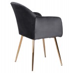 ΠΟΛΥΘΡΟΝΑΚΙ SAWYER ΒΕΛΟΥΔΟ ΓΚΡΙ ΜΕ ΧΡΥΣΑ ΠΟΔΙΑ HM8523.01 55Χ60Χ83Υ εκ.