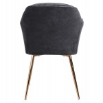 ΠΟΛΥΘΡΟΝΑΚΙ SAWYER ΒΕΛΟΥΔΟ ΓΚΡΙ ΜΕ ΧΡΥΣΑ ΠΟΔΙΑ HM8523.01 55Χ60Χ83Υ εκ.