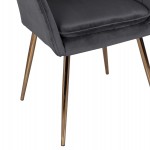 ΠΟΛΥΘΡΟΝΑΚΙ SAWYER ΒΕΛΟΥΔΟ ΓΚΡΙ ΜΕ ΧΡΥΣΑ ΠΟΔΙΑ HM8523.01 55Χ60Χ83Υ εκ.