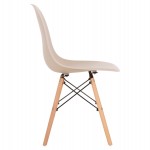 ΚΑΡΕΚΛΑ TWIST HM8460.25 ΜΕ ΞΥΛΙΝΑ ΠΟΔΙΑ ΚΑΙ ΚΑΘΙΣΜΑ PP-ΚΑΠΟΥΤΣΙΝΟ 46x50x82Υεκ.