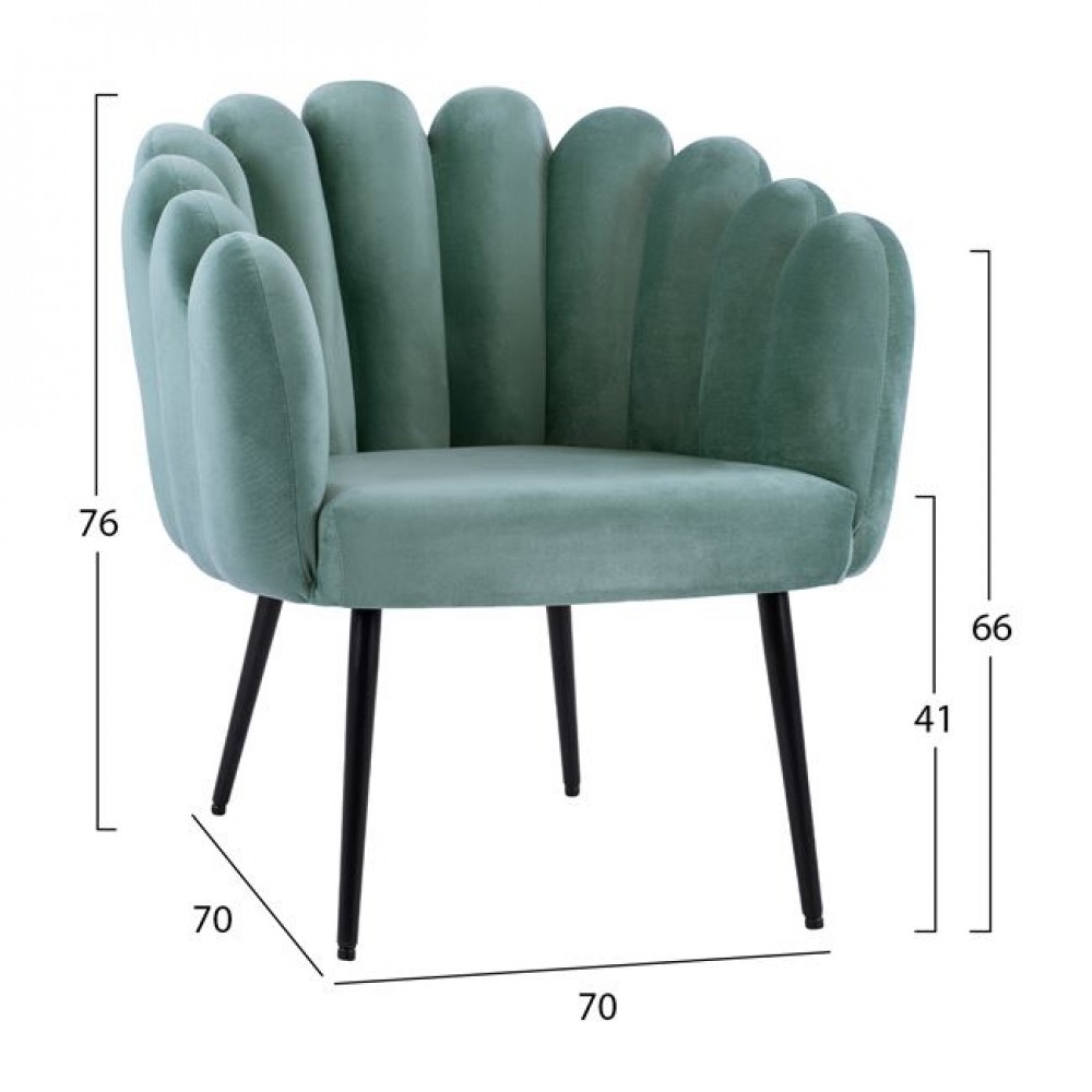 ΠΟΛΥΘΡΟΝΑ VIVIEN HM8631.07 ΑΠΟ ΒΕΛΟΥΔΟ ΦΥΣΤΙΚΙ ΜΕ ΜΑΥΡΑ ΠΟΔΙΑ 70x70x76Υ εκ.