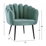 ΠΟΛΥΘΡΟΝΑ VIVIEN HM8631.07 ΑΠΟ ΒΕΛΟΥΔΟ ΦΥΣΤΙΚΙ ΜΕ ΜΑΥΡΑ ΠΟΔΙΑ 70x70x76Υ εκ.